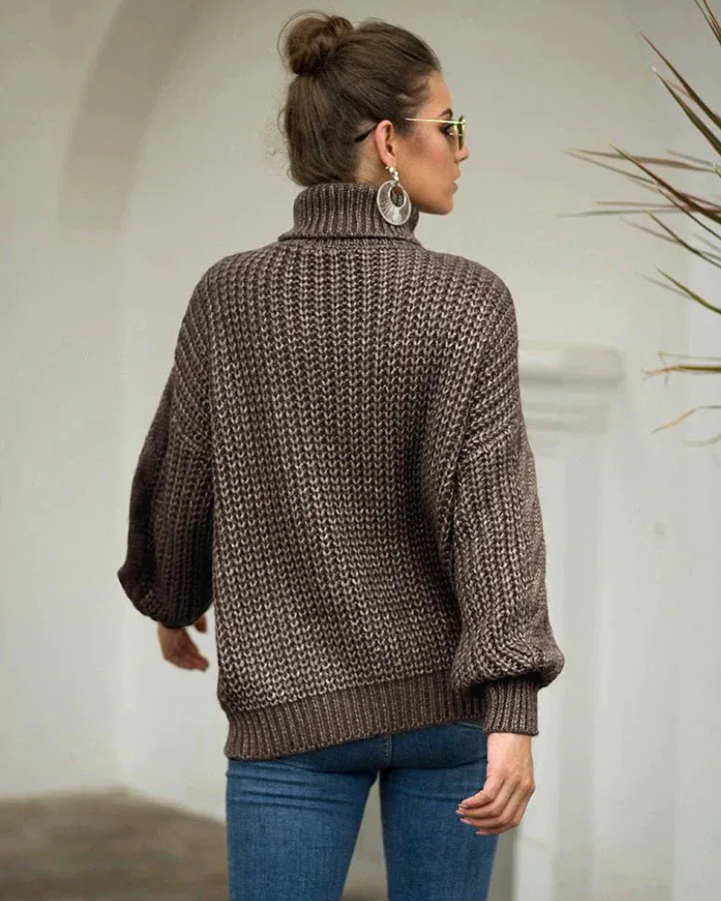 Pull en tricot à grosses mailles avec tresses pour femmes | Chaud