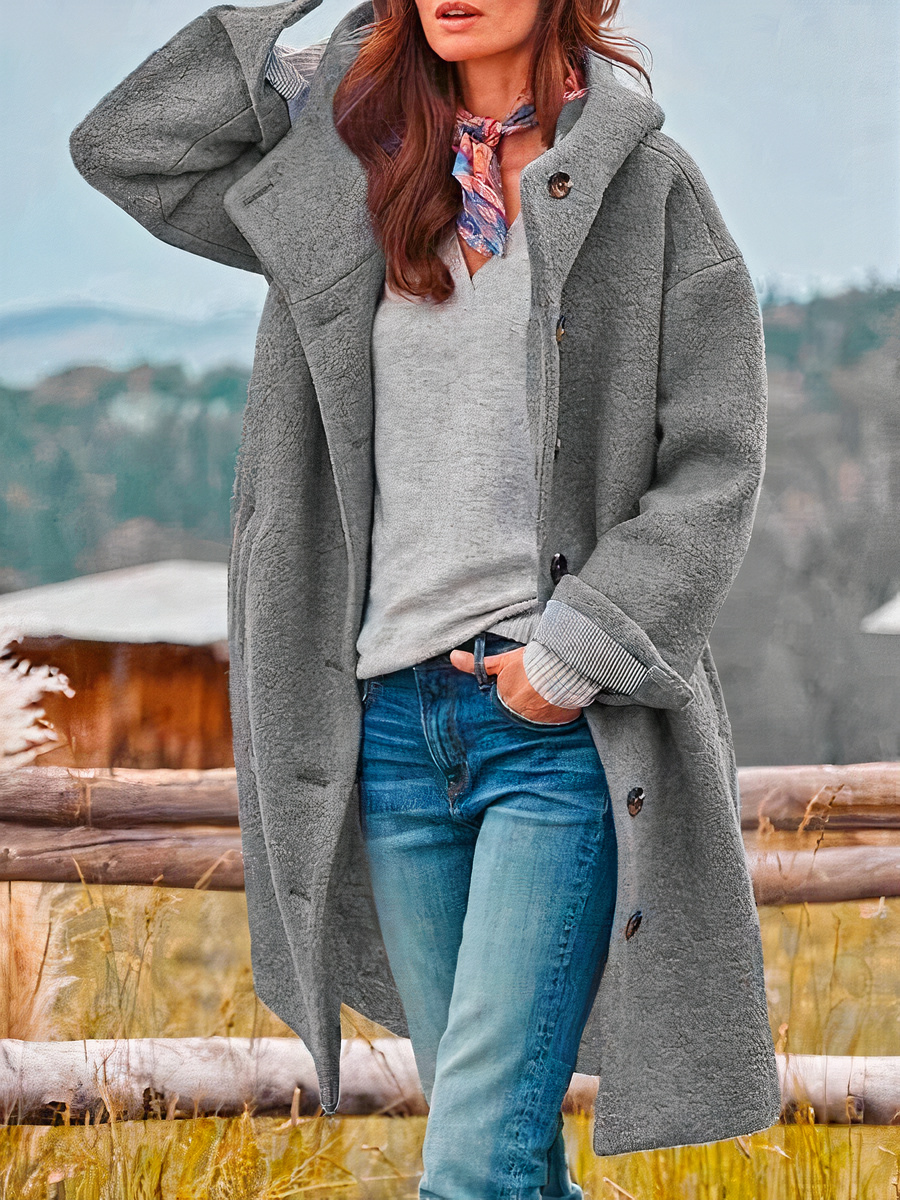 Manteau élégant pour femmes avec capuche | Chaud