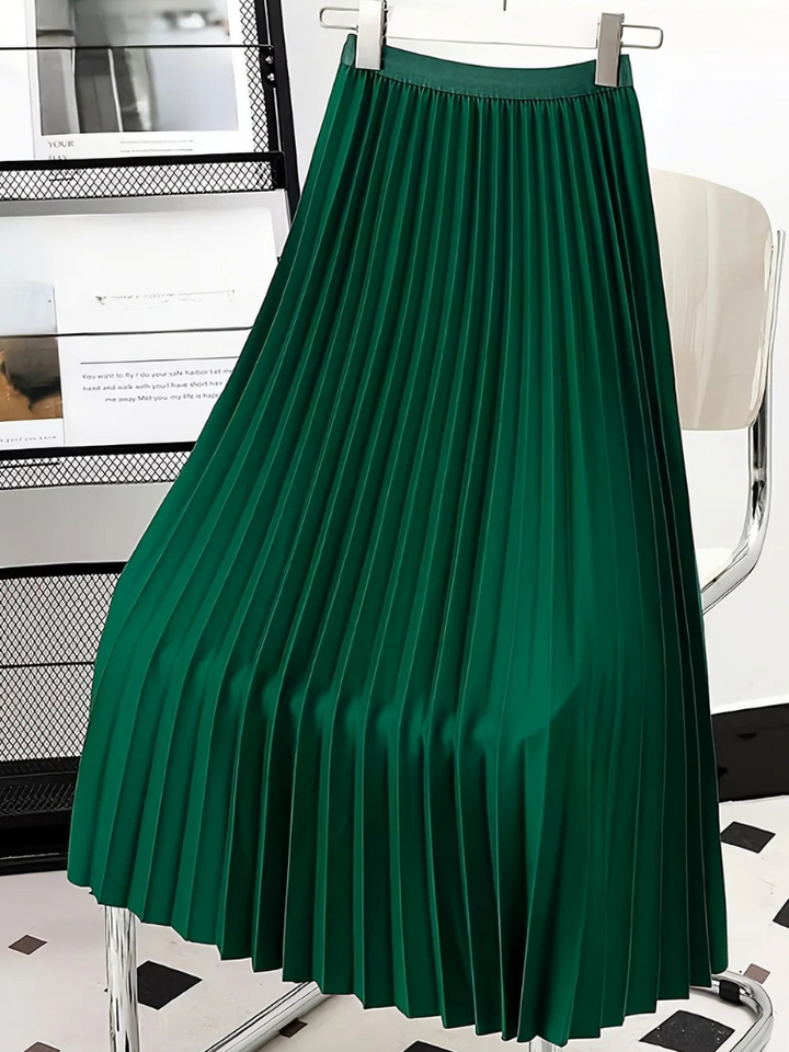 Jupe midi élégante pour femmes à taille haute | Long