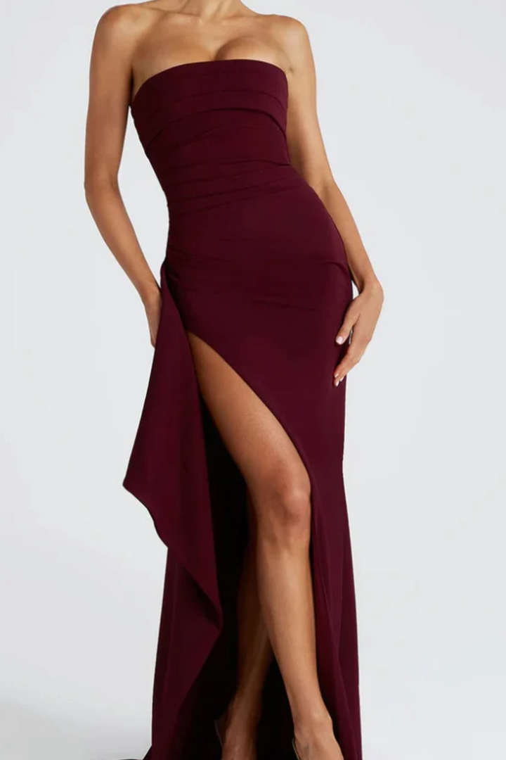 Robe de soirée élégante pour femmes avec fente haute | Maxi