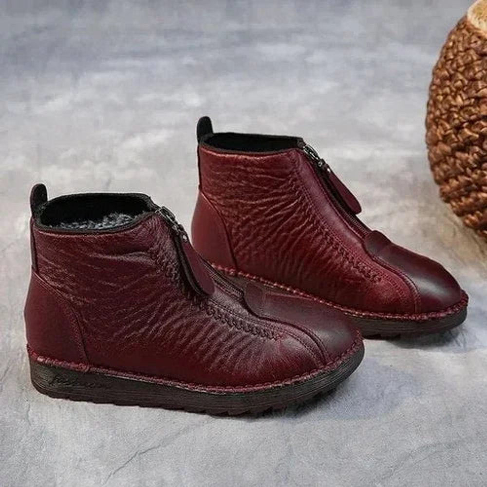 Frieda | Bottines à fermeture éclair pour femmes, doublées et antidérapantes