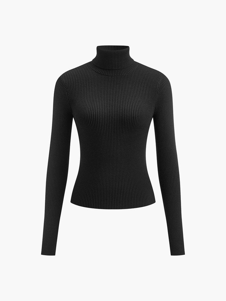 Marie | Pull en maille côtelée à col roulé pour femmes