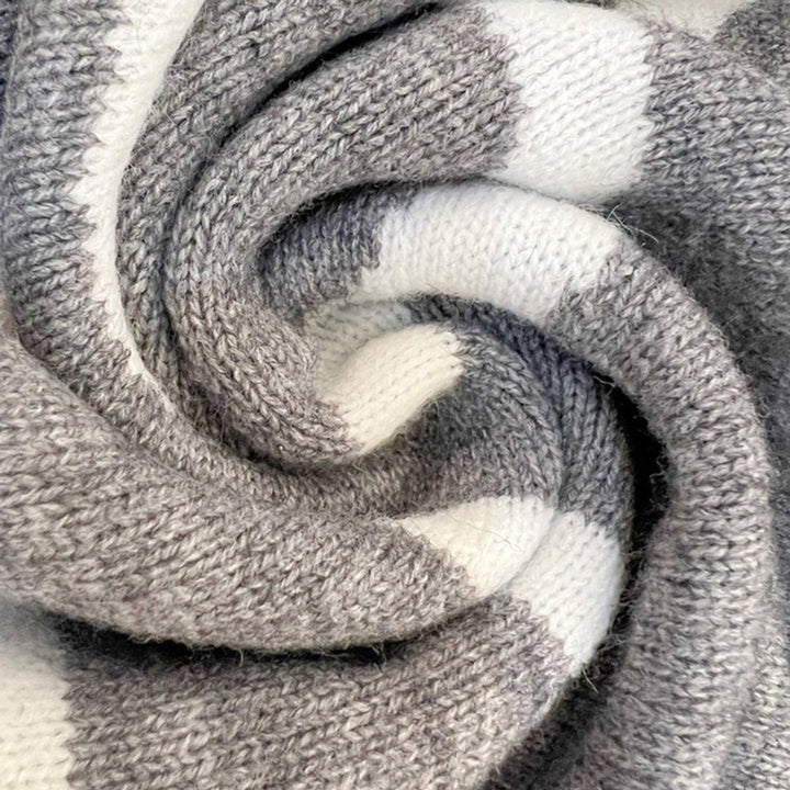 Marlene | Veste à capuche tricotée pour femmes avec motif inscription Veste ouverte