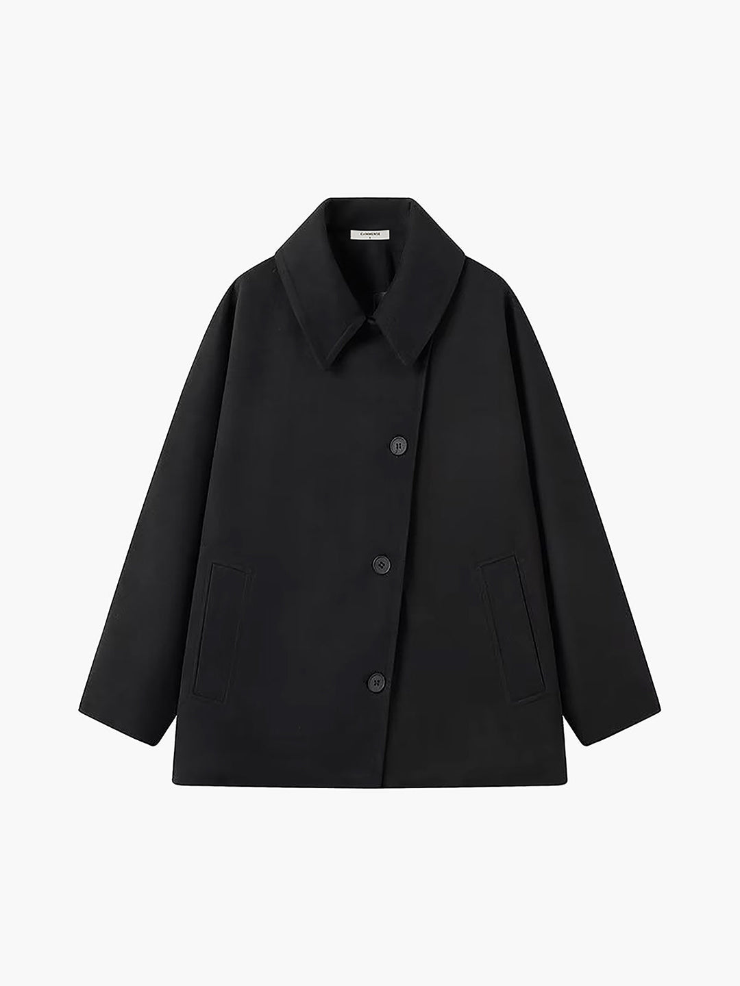 Veste Femme avec Boutonnage, Col Revers, Poches Plaquées et Poignets Contrastés