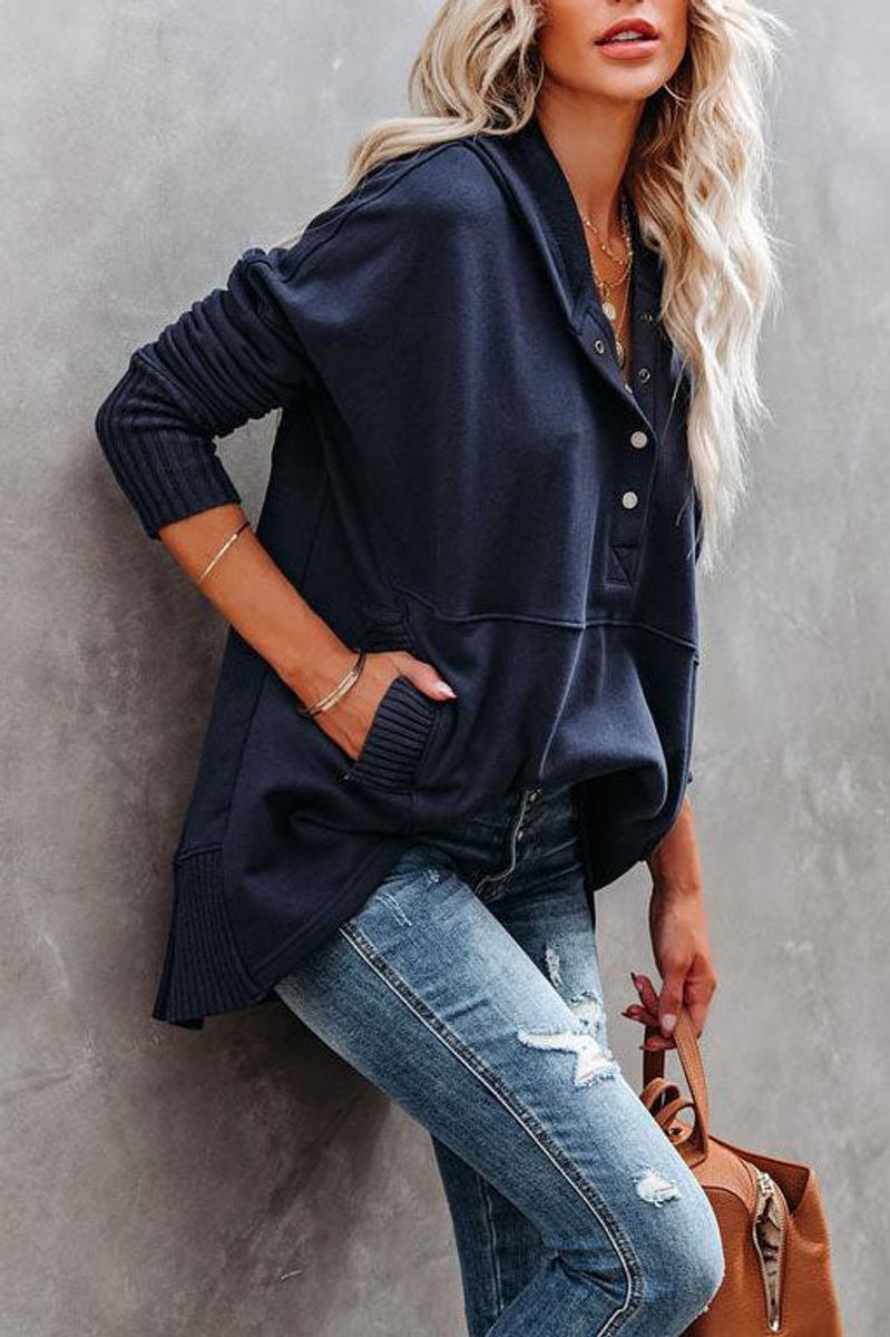 Frieda | Tunique à Capuche Femme à Manches Longues Oversized