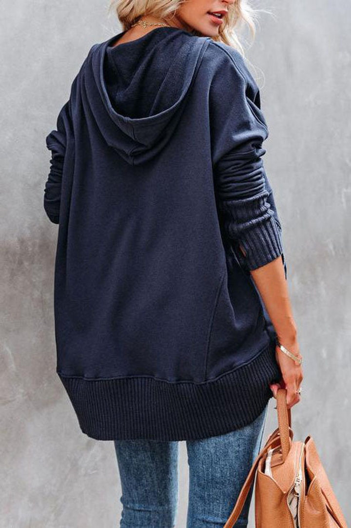 Frieda | Tunique à Capuche Femme Manches Longues Oversized Hoodie Pullover