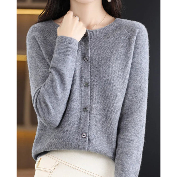 Leonie | Cardigan en Cachemire pour Femmes Veste à Boutons Classique
