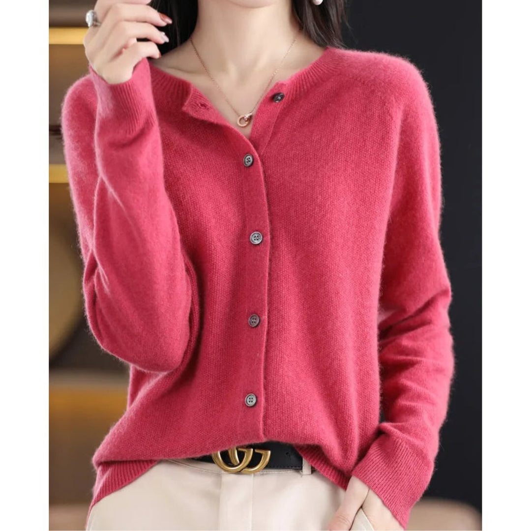 Leonie | Cardigan en cachemire pour femmes, gilet classique à boutons