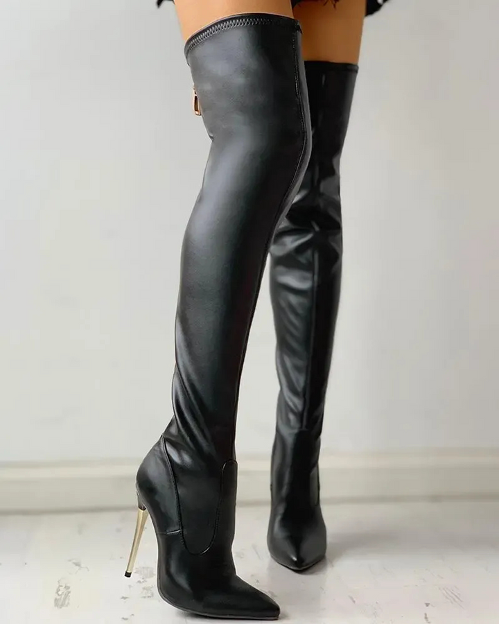 Bottes classiques noires pour femmes | Hautes
