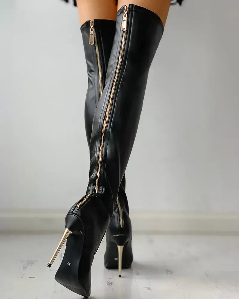 Bottes classiques noires pour femmes | Hautes