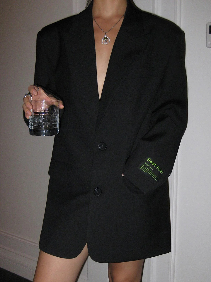 Blazer oversized classique pour femmes | Long