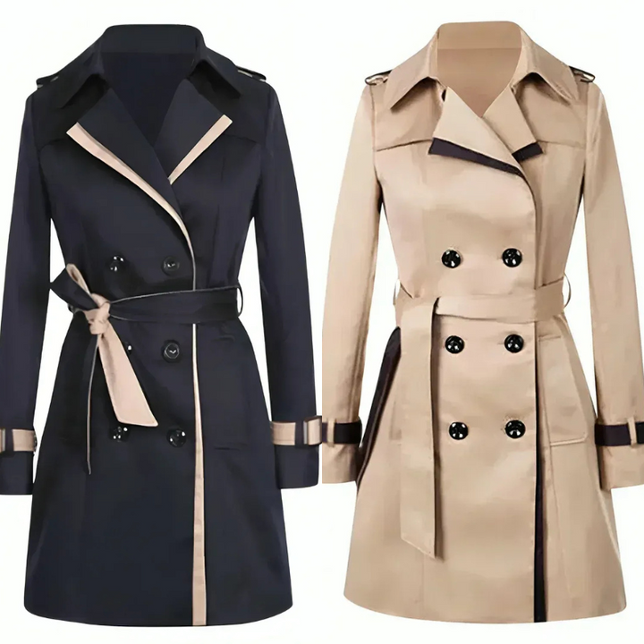 Manteau Trench classique d'hiver pour femmes | Long