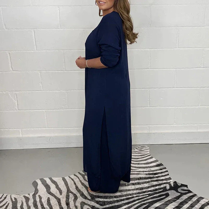 Ensemble décontracté top et pantalon pour femmes | Deux pièces
