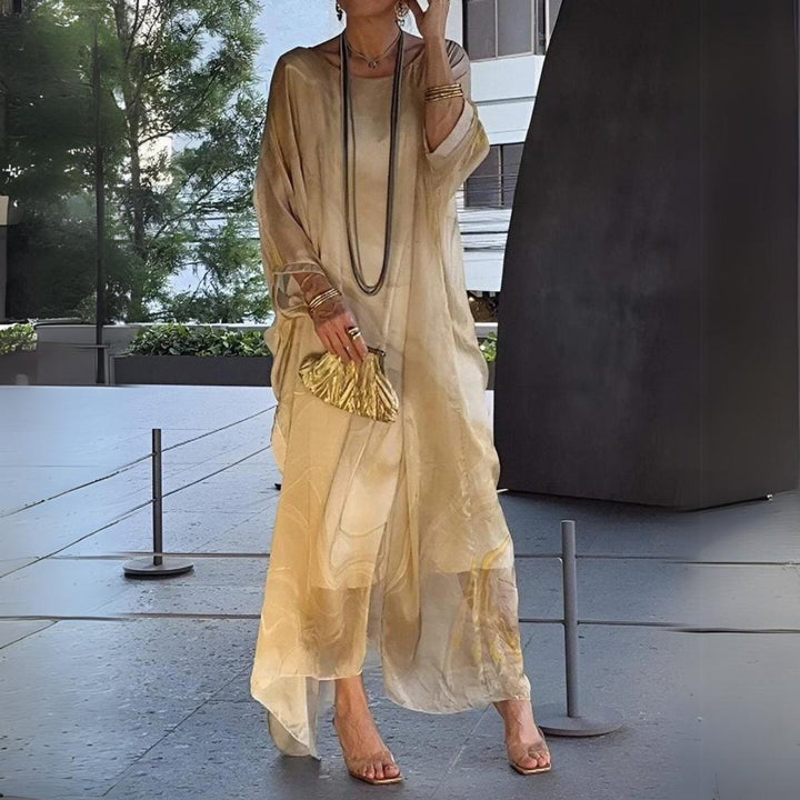 Sophie | Robe Maxi à Manches Longues pour Femmes Robe de Soirée Fluide
