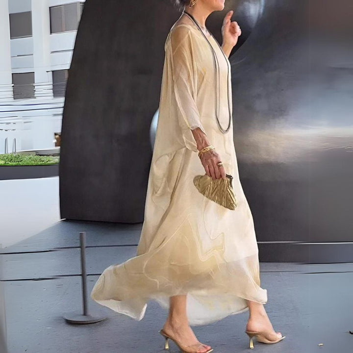 Sophie | Robe Maxi à Manches Longues pour Femmes Robe de Soirée Fluide