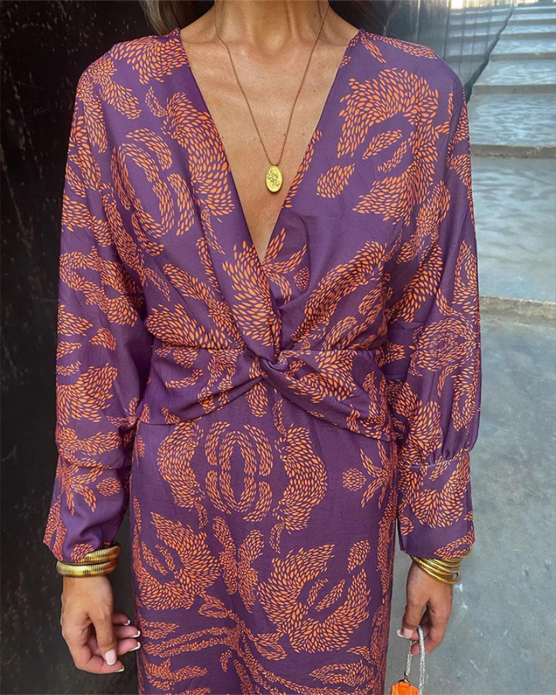 Chrissy | Robe Maxi à Manches Longues