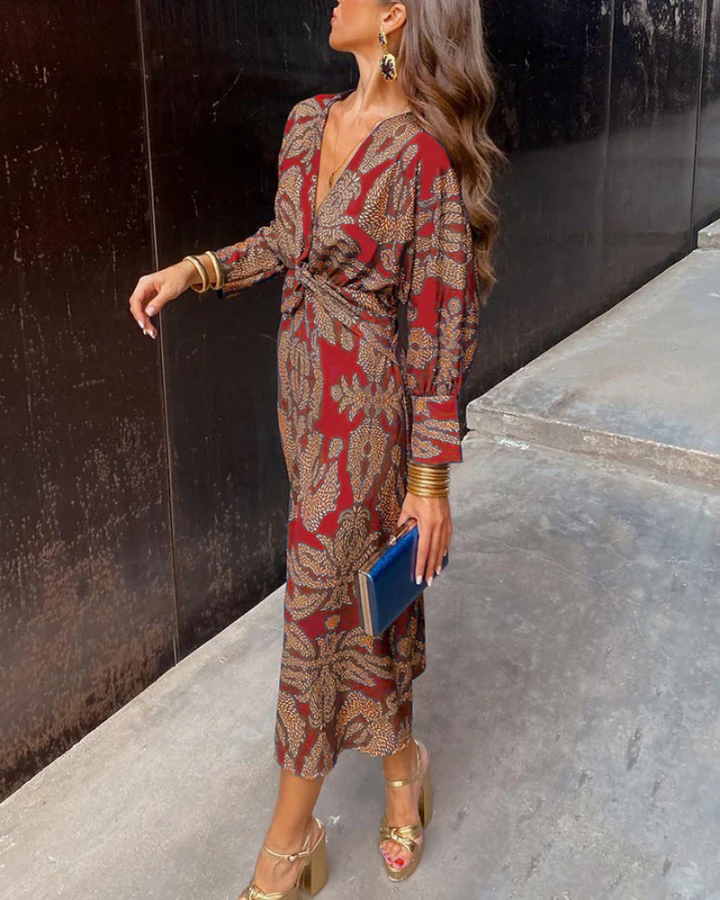 Chrissy | Robe Maxi à Manches Longues