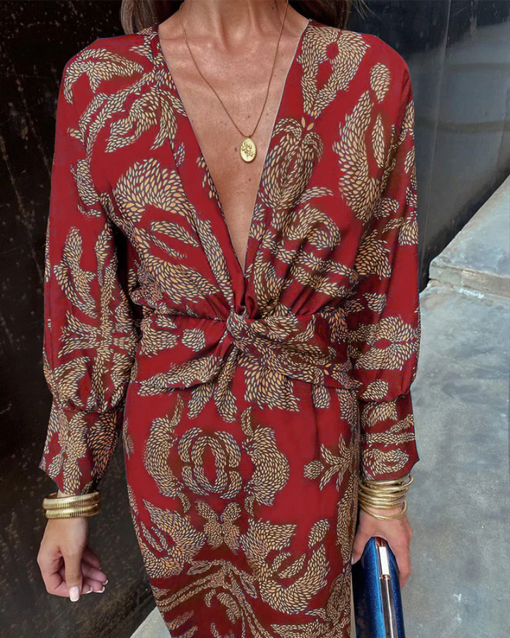 Chrissy | Robe Maxi à Manches Longues
