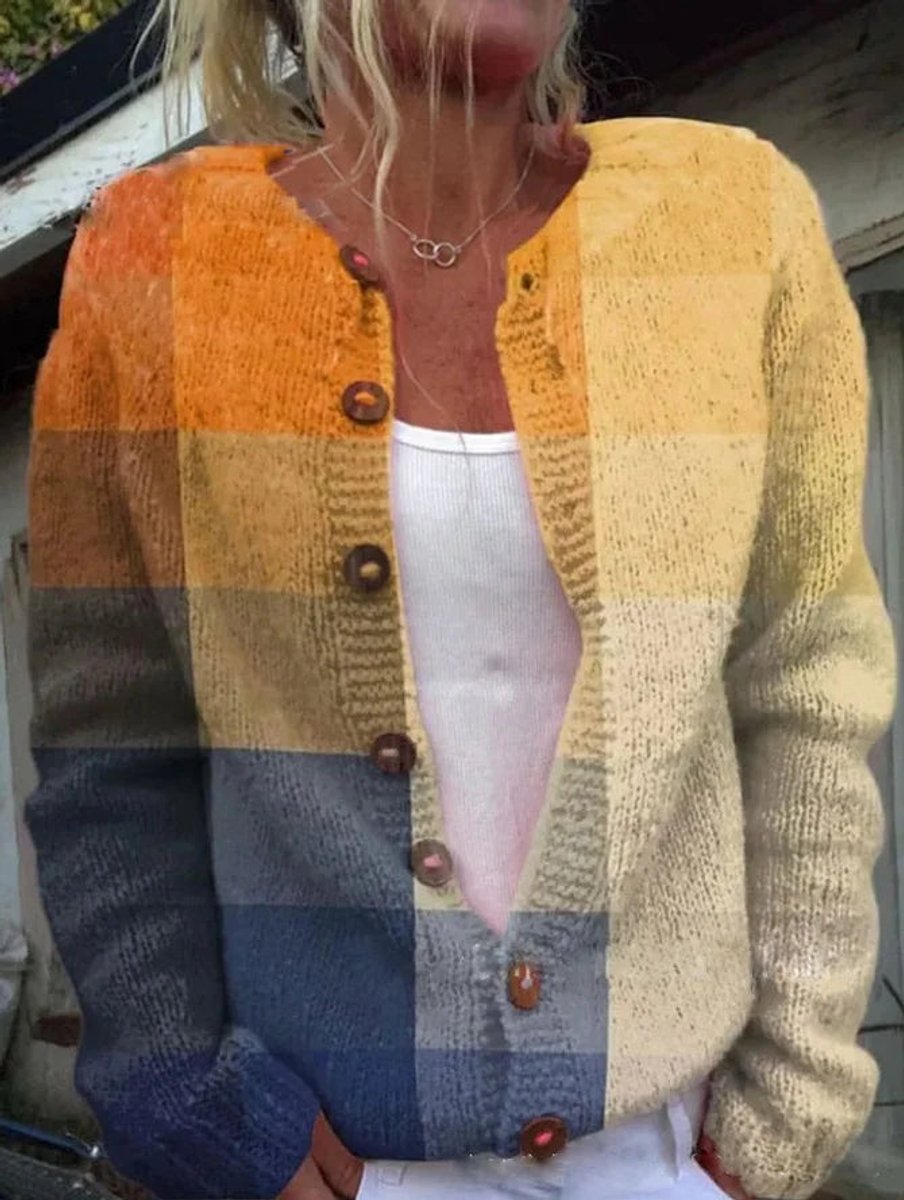 Charlotte | Cardigan long à manches longues pour femmes avec motif floral