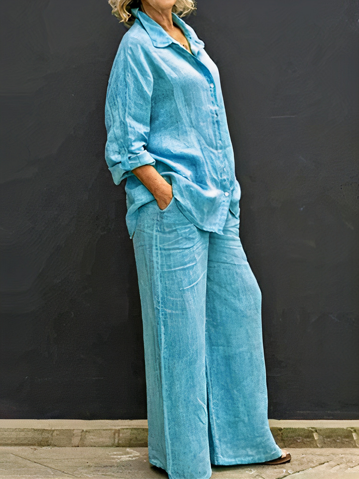 Ensemble T-shirt à manches longues et pantalon pour femmes | Élégant