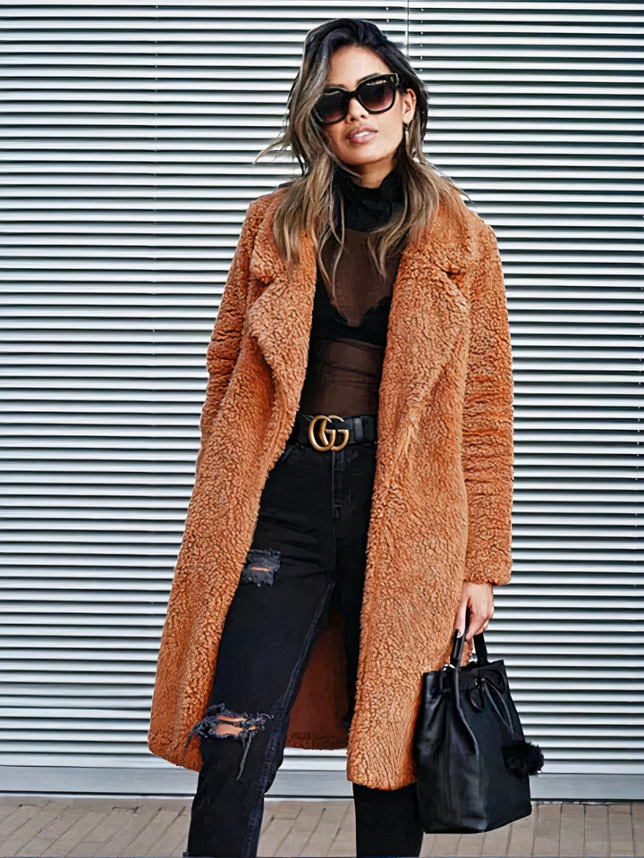 Manteau élégant long et chaud pour femmes | Hiver