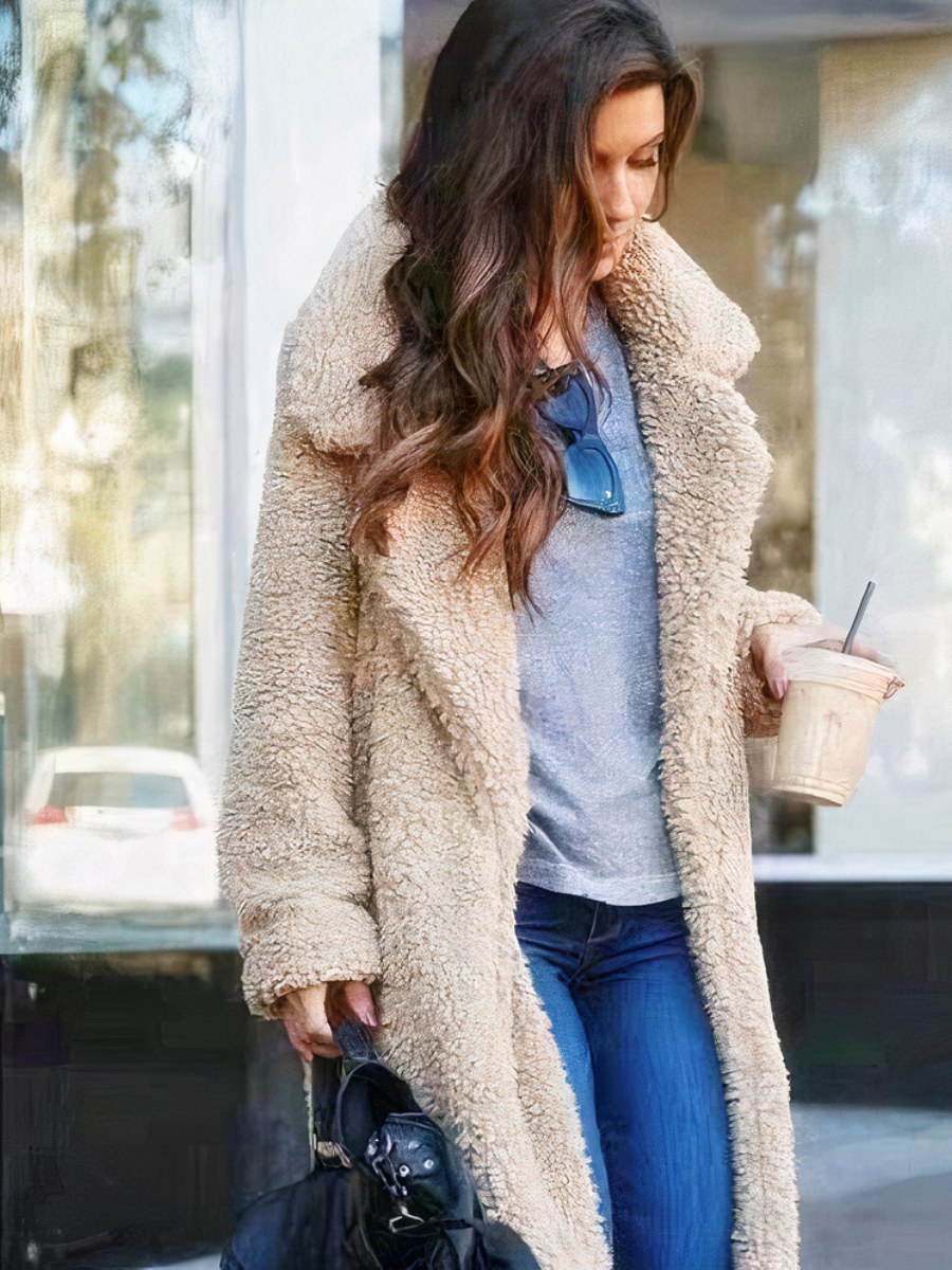 Manteau élégant long et chaud pour femmes | Hiver