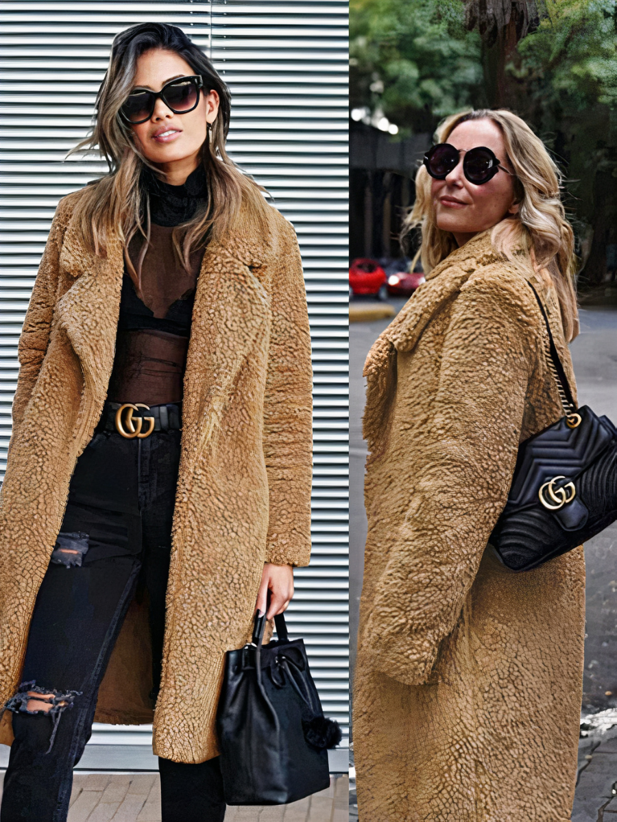 Manteau élégant long et chaud pour femmes | Hiver