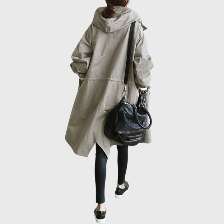 Clara | Manteau Trench Long Imperméable à Capuche pour Femmes Coupe Ample