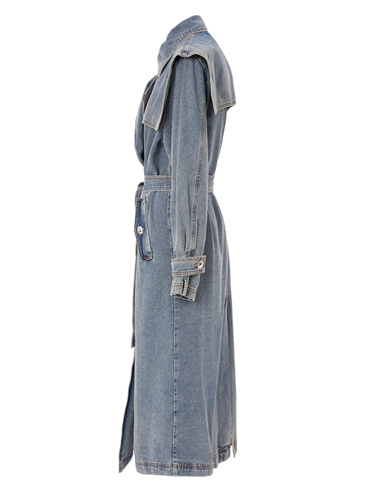 Manteau pour femmes avec double boutonnage et col revers