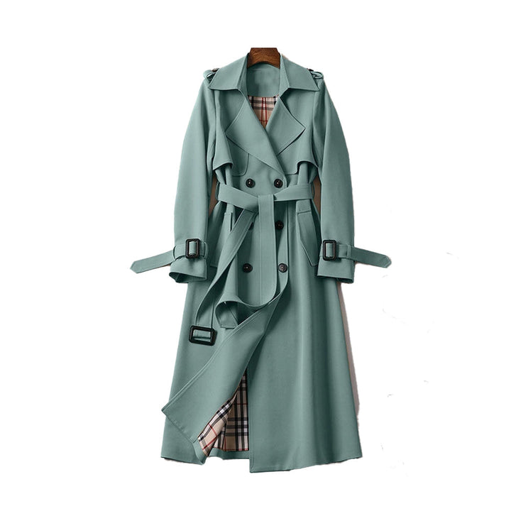 Manteau pour dames avec double rangée de boutons et ceinture à la taille