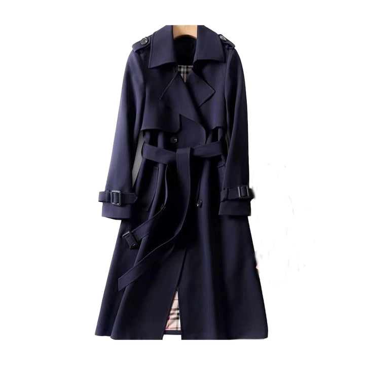 Manteau pour dames avec double rangée de boutons et ceinture à la taille