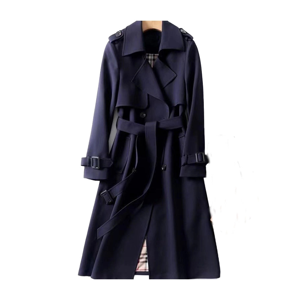 Manteau pour femmes avec double rangée de boutons et ceinture à la taille