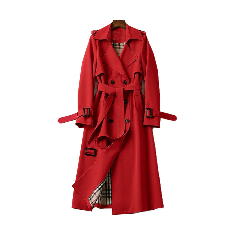 Manteau pour dames avec double rangée de boutons et ceinture à la taille