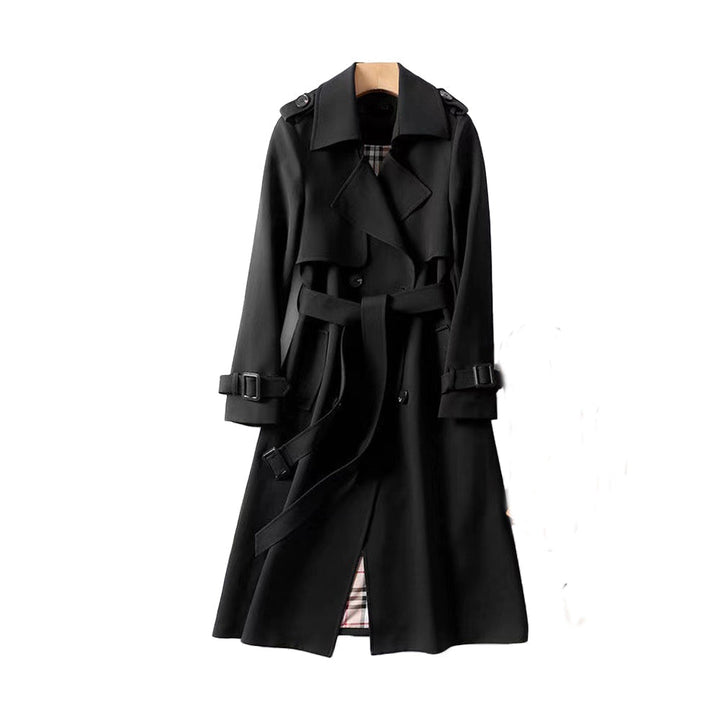 Manteau pour dames avec double rangée de boutons et ceinture à la taille