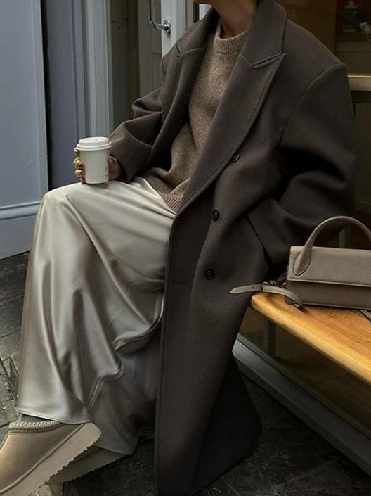 Manteau pour femmes avec col revers et fermeture à double boutonnage