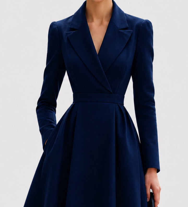 Nora | Robe manteau cintrée pour femmes, élégante, robes de soirée midi