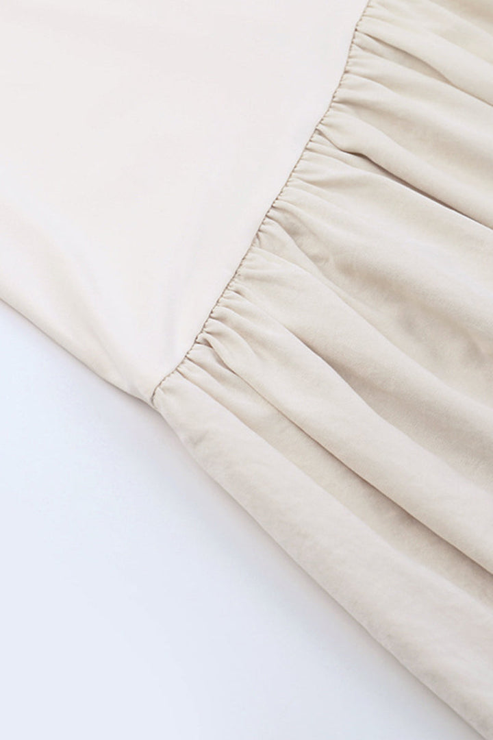 Robe maxi femme avec manches épaules dénudées et partie bustier nouée avec ouverture