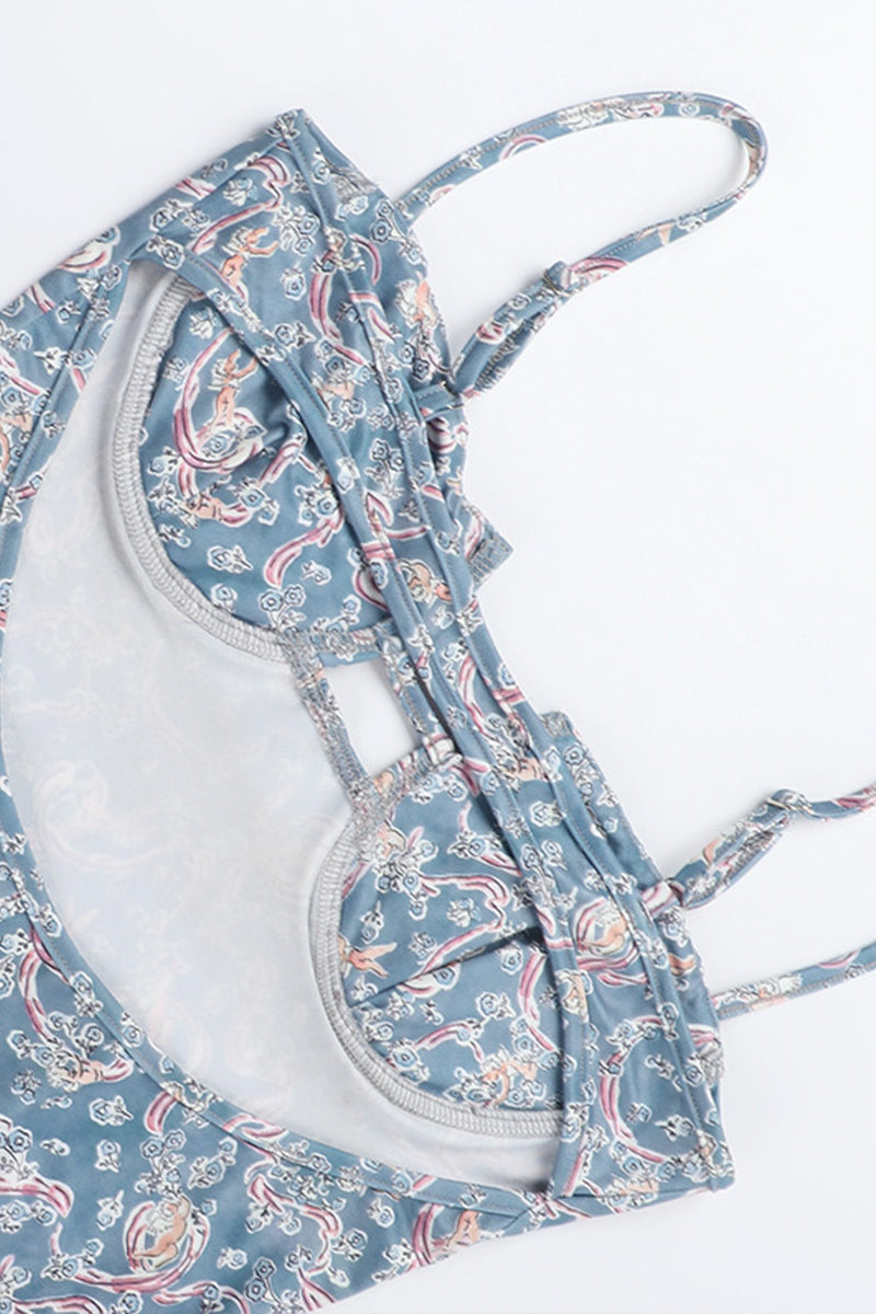 Robe maxi pour femmes avec bretelles spaghetti et motif paisley