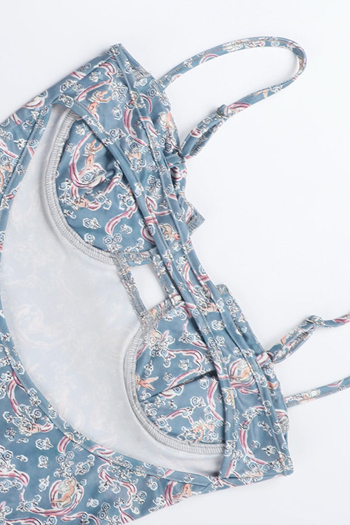 Robe maxi pour femmes avec bretelles spaghetti et motif paisley
