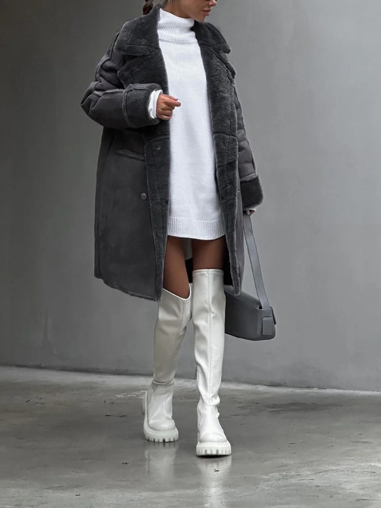 Manteau d'hiver féminin à la mode | Long