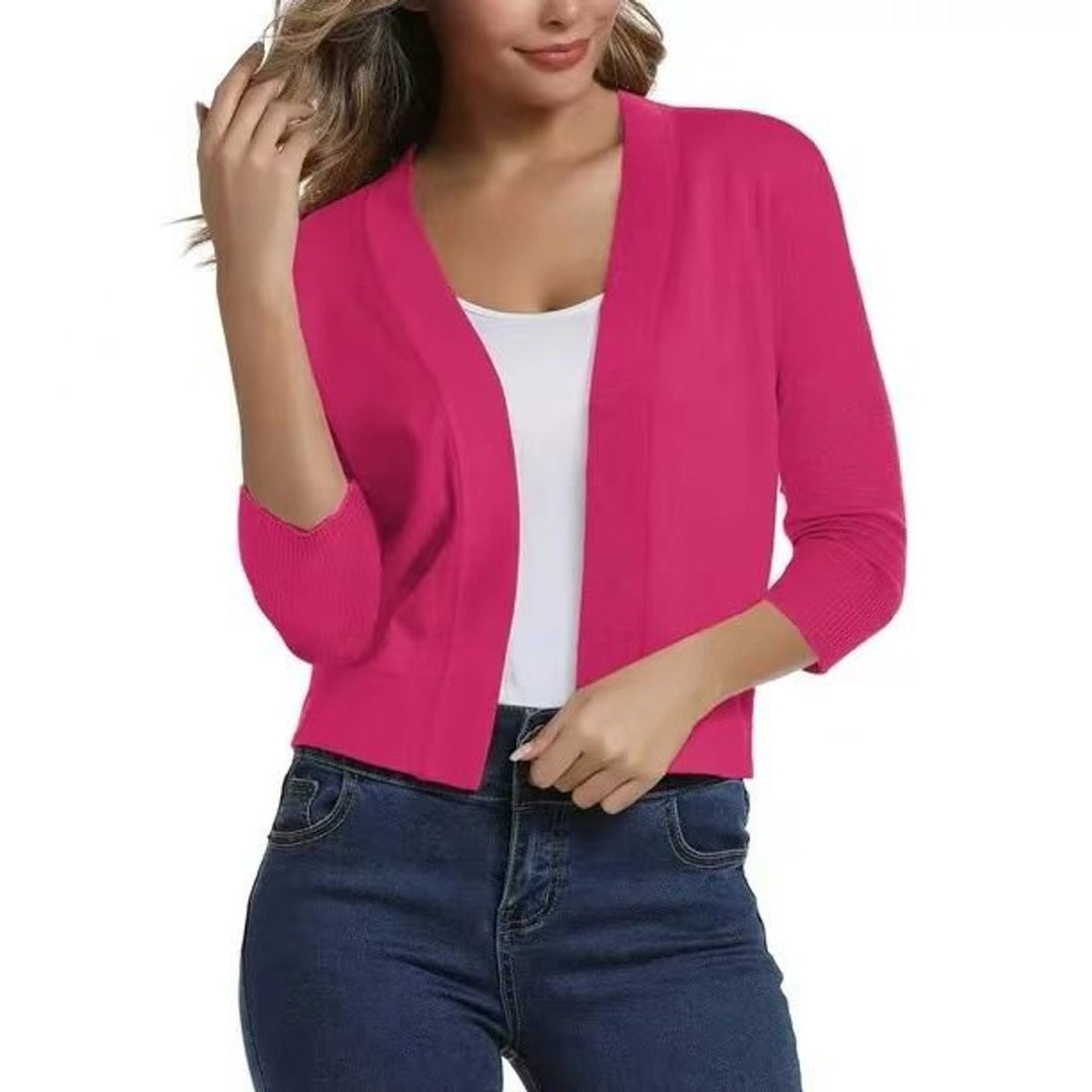 Katharina | Cardigan ouvert pour femmes avec manches 3/4