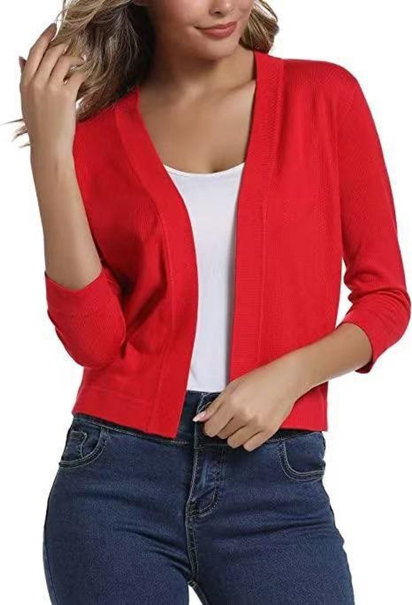 Katharina | Cardigan ouvert pour femmes avec manches 3/4