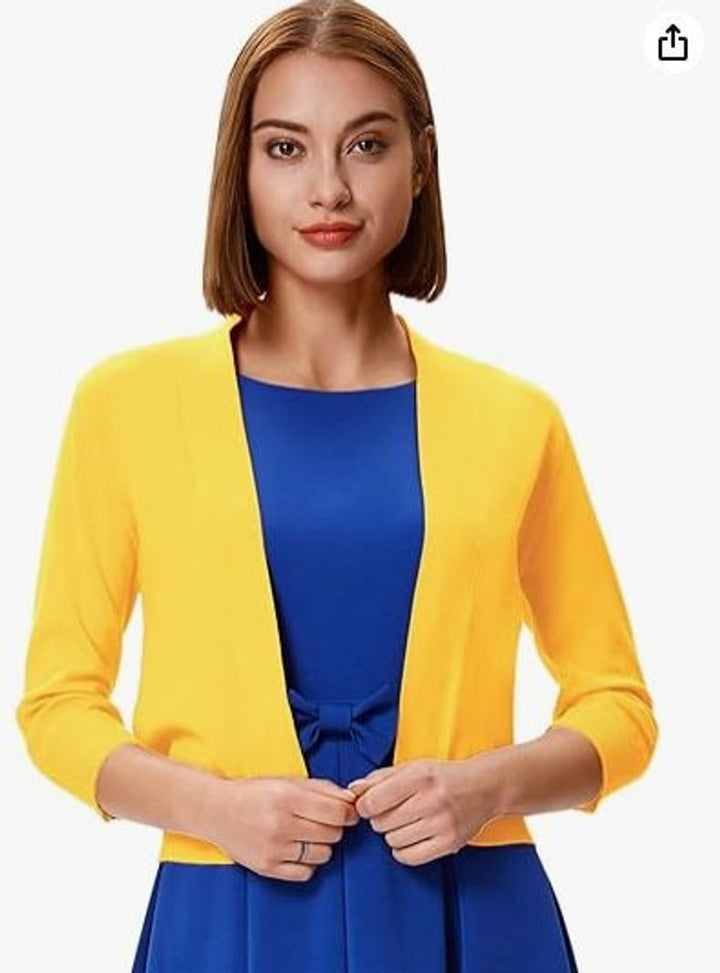 Katharina | Cardigan ouvert pour femmes avec manches 3/4