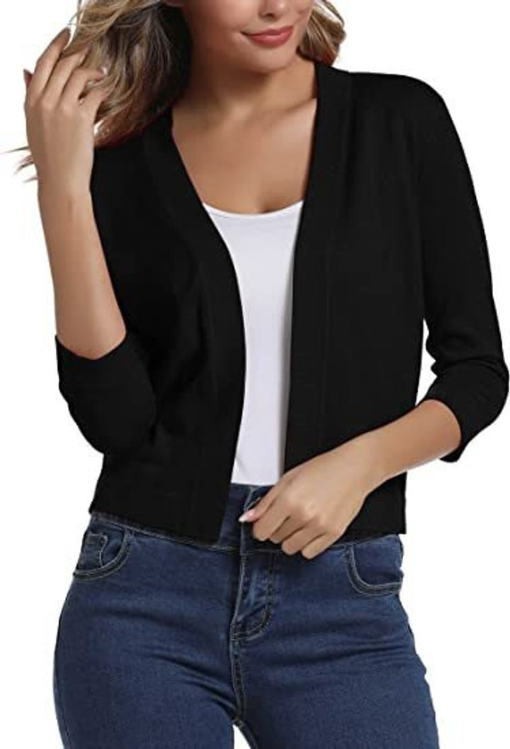 Katharina | Cardigan ouvert pour femmes avec manches 3/4