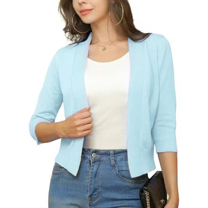 Katharina | Cardigan ouvert pour femmes avec manches 3/4