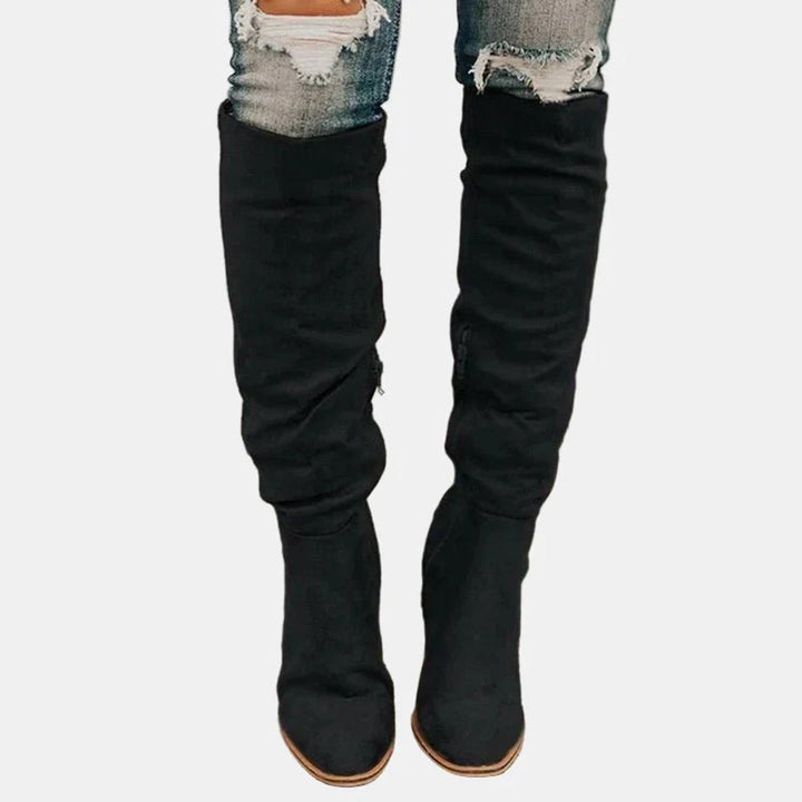 Johanna | Bottines pour femmes avec talon bloc et fermeture éclair