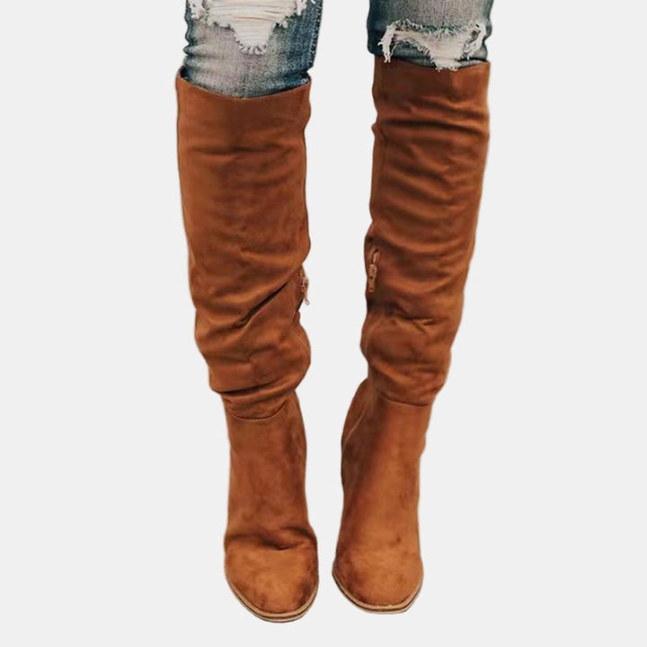 Johanna | Bottines pour femmes avec talon bloc et fermeture éclair