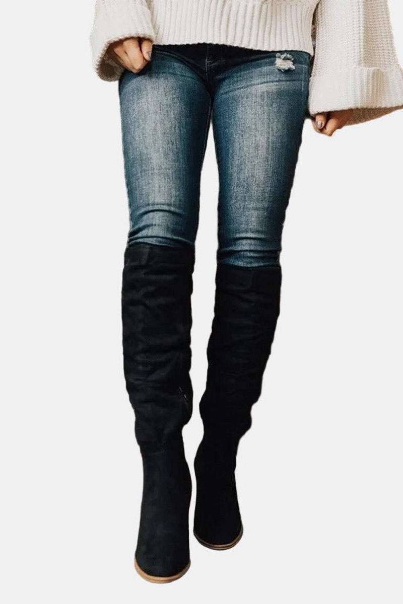 Johanna | Bottines pour femmes avec talon bloc et fermeture éclair