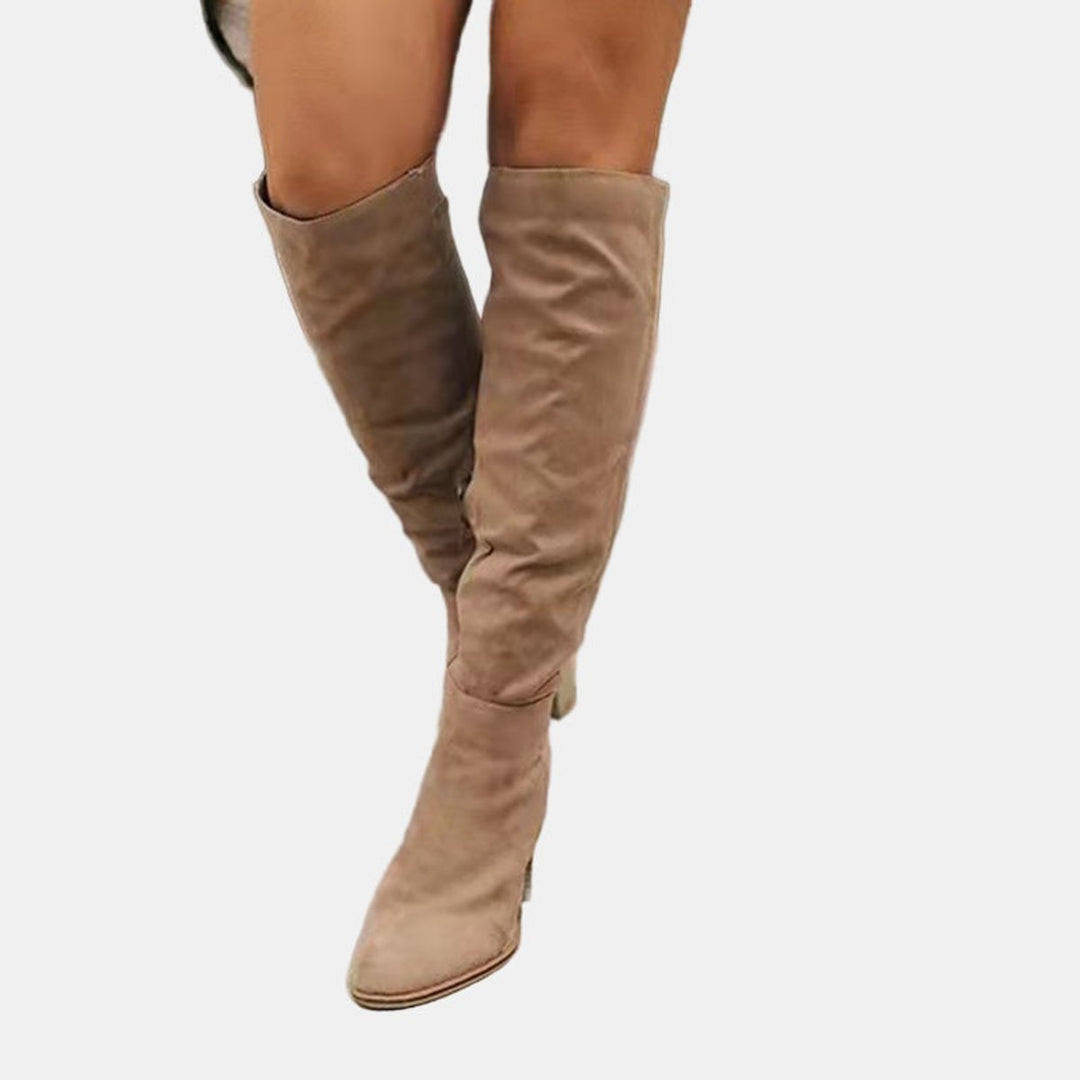 Johanna | Bottines pour femmes avec talon bloc et fermeture éclair