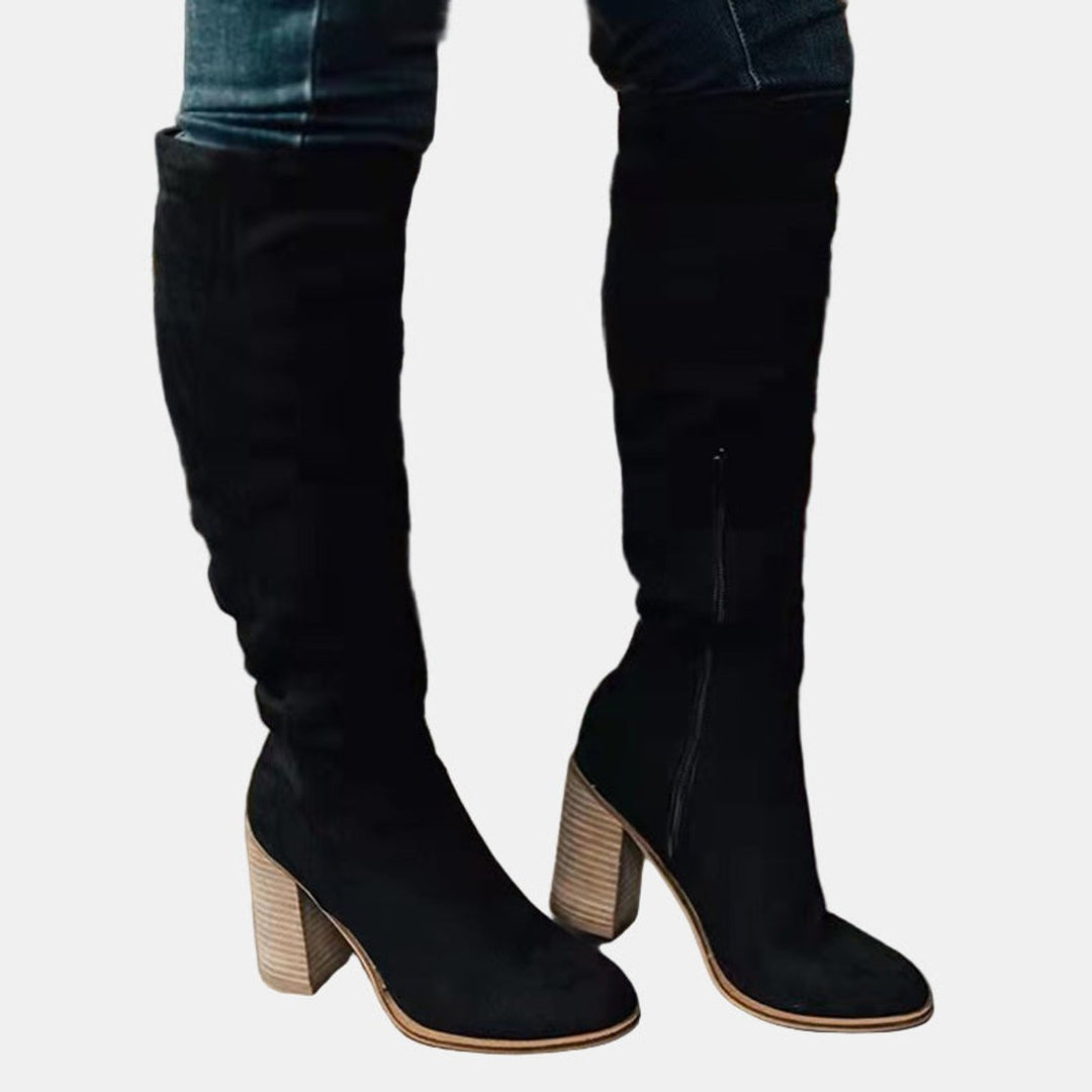 Johanna | Bottines pour femmes avec talon bloc et fermeture éclair